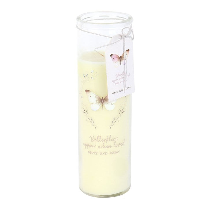 Bougie tube vanille Papillons