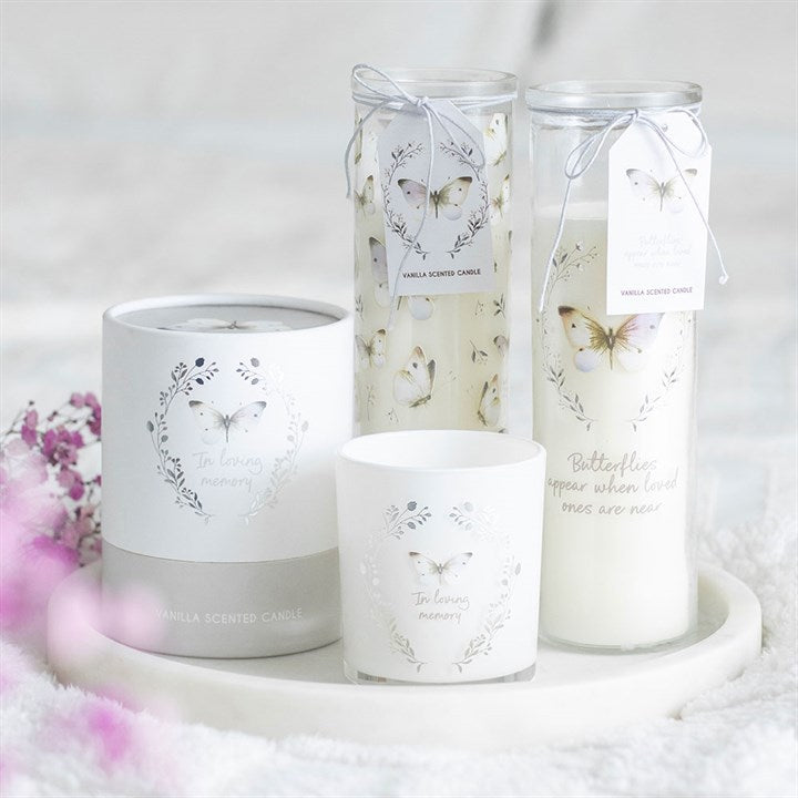 Bougie tube vanille Papillons