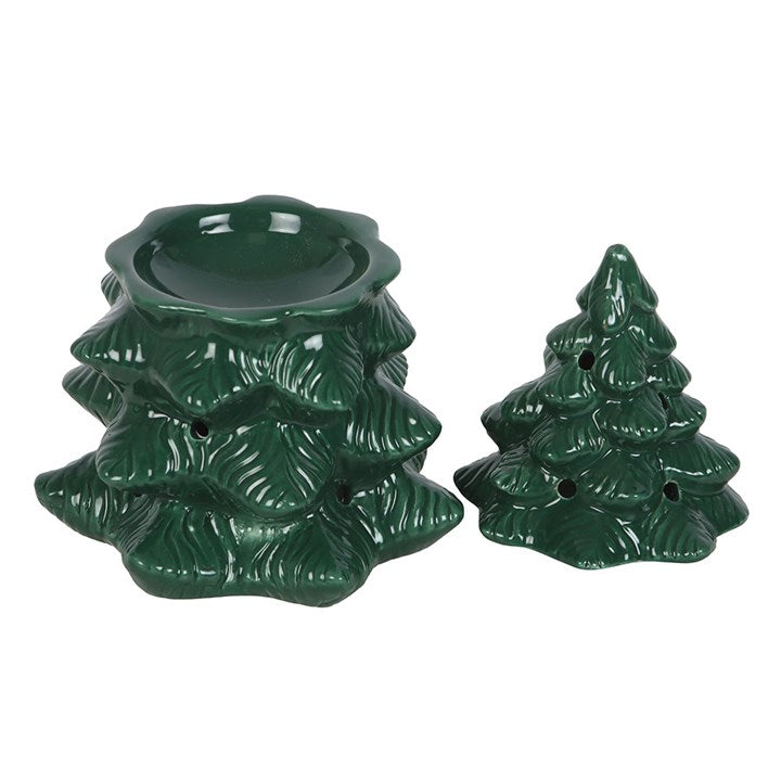 Brûleur à Huile Essentielle et Fondoir à Cire Sapin Vert