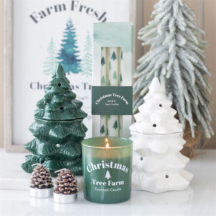 Brûleur à Huile Essentielle et Fondoir à Cire Sapin Vert