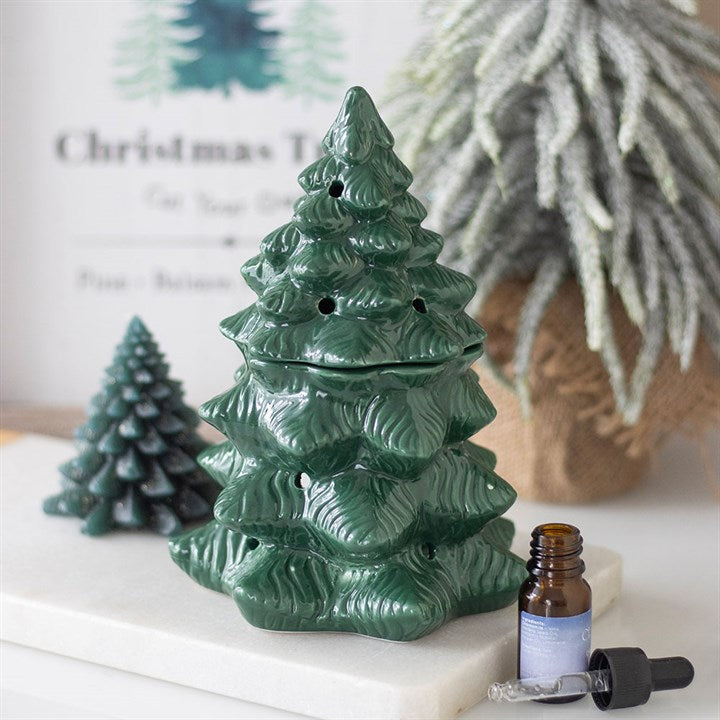 Brûleur à Huile Essentielle et Fondoir à Cire Sapin Vert