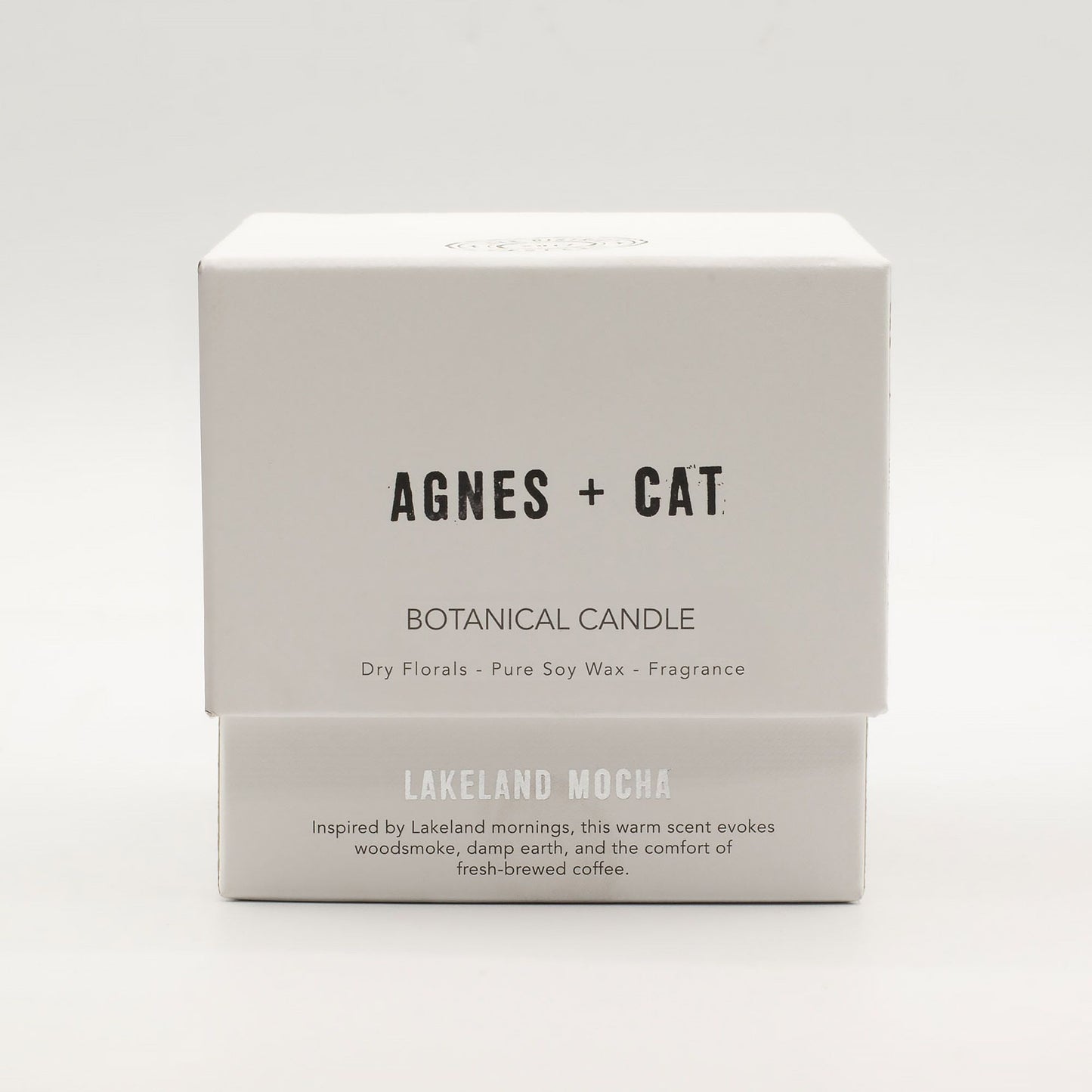 Bougie en cire de soja végétale Agnes + Cat – Moka Lakeland (350g)