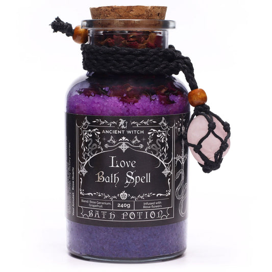 💕 Ancient Witch Love Bath Spell Potion – Rose Quartz Ritual Soak 💕