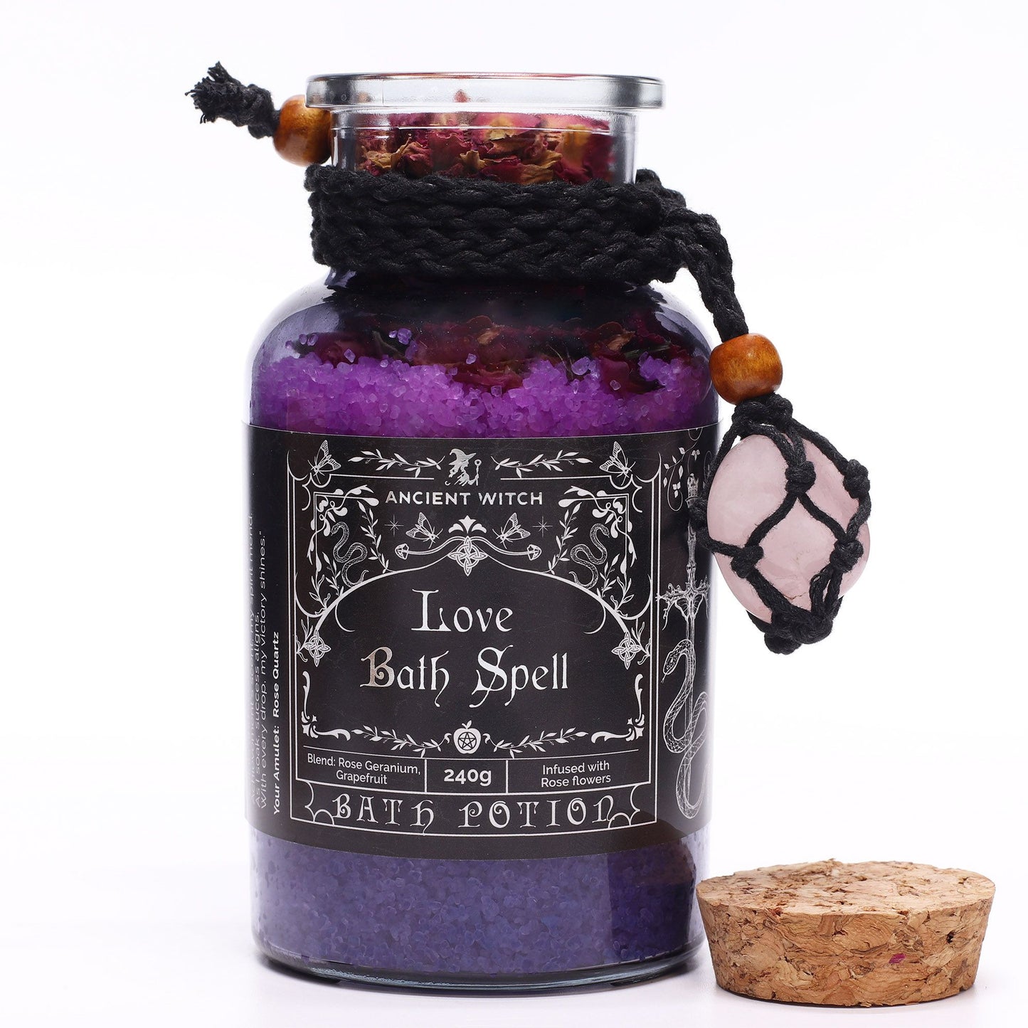 💕 Ancient Witch Love Bath Spell Potion – Rose Quartz Ritual Soak 💕