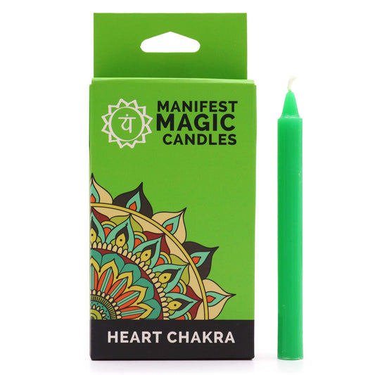 Manifest Magic Heart Chakra Candle (Grounding Intention Candle) | 90-Minute Ritual Candle