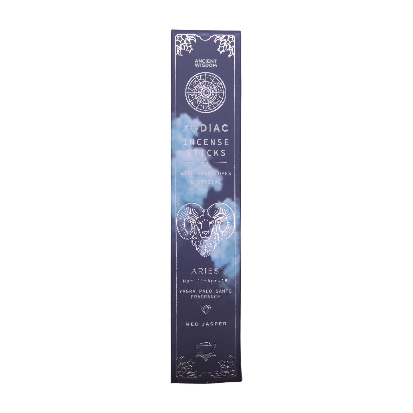 Pisces Incense Gift Set with Aquamarine Crystal & Burnable Horoscopes – Arruda Scent
