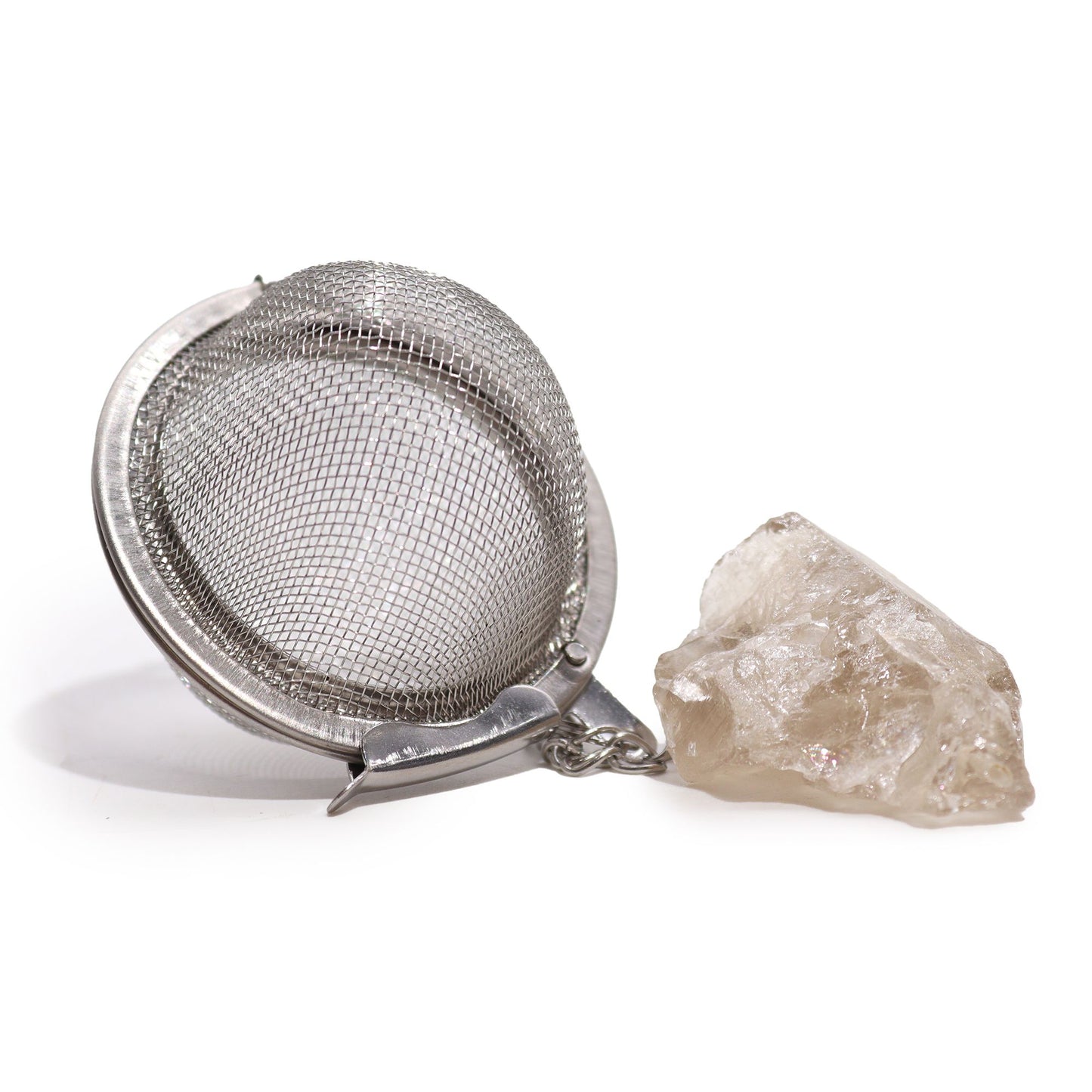 Raw Crystal Gemstone Tea Strainer – Smoky Quartz | Intuition, Grounding & Calm ✨🍵