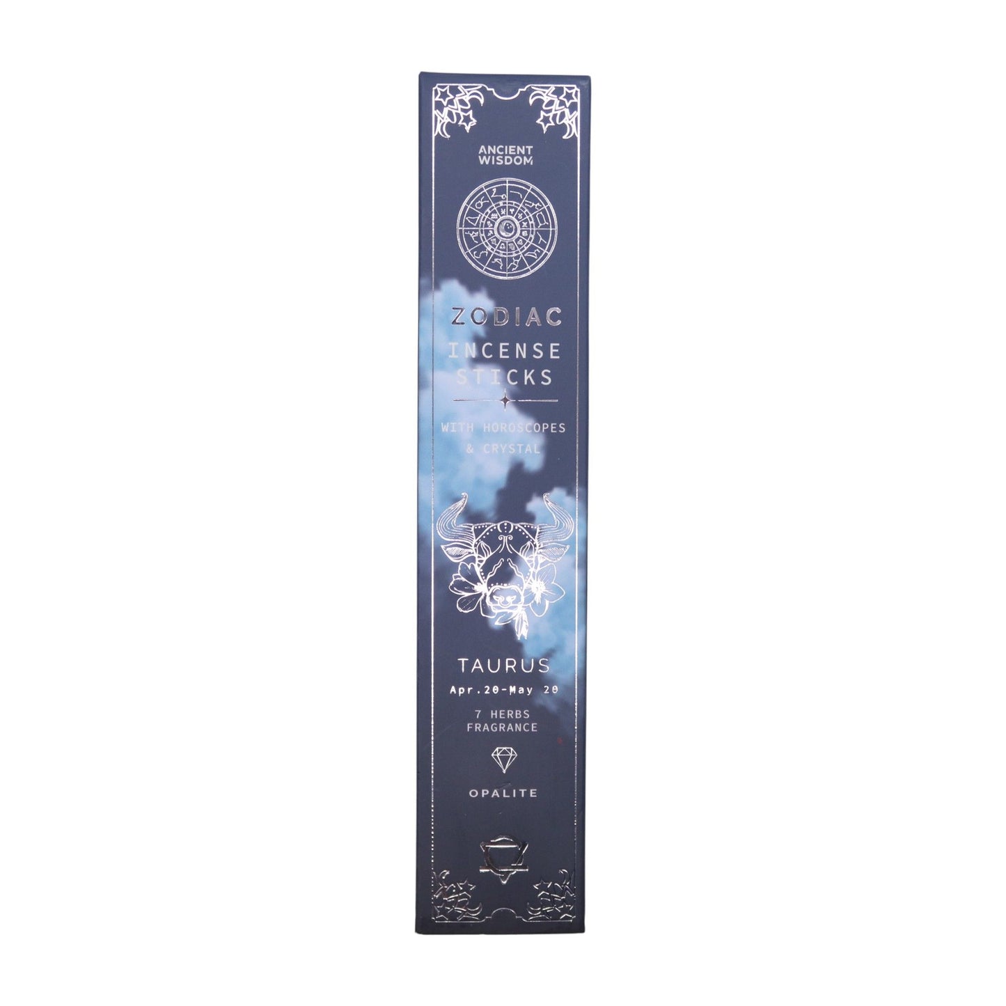 Taurus Incense Set – 7 Herbs Aroma Ritual Kit (20 Sticks + Opalite + Burnable Horoscopes) ♉✨