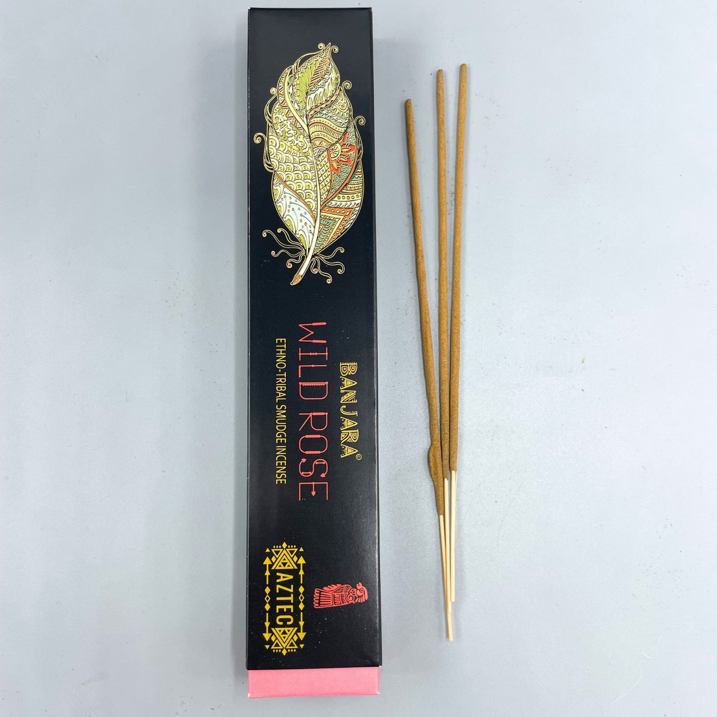 Encens Tribal Banjara – Rose Sauvage | Bâtonnets d'encens floraux pour la méditation et les rituels