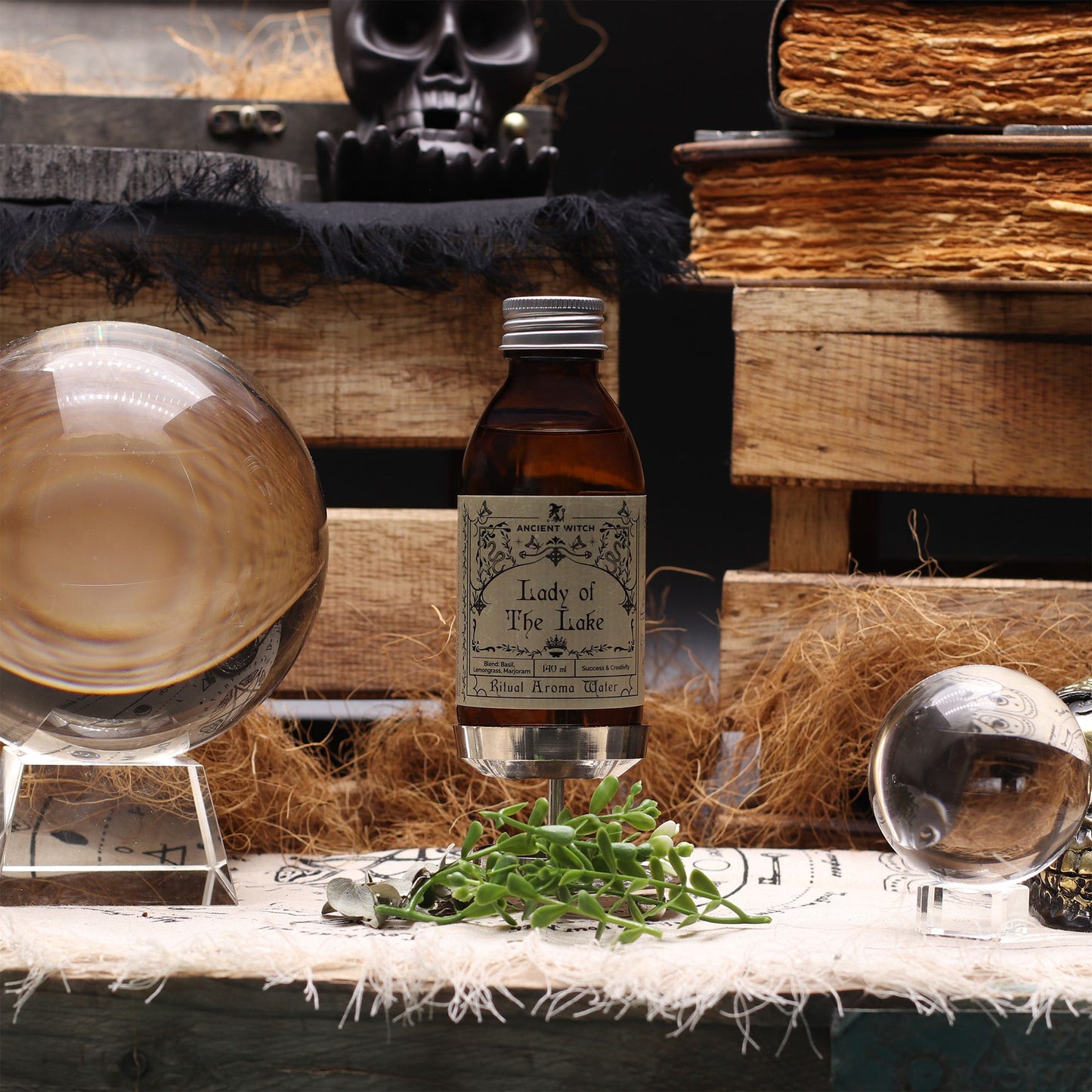 🌊 Ancient Witch Ritual Water – Lady of the Lake | 140 ml Elixir of Inspiration & Creativity 🌿