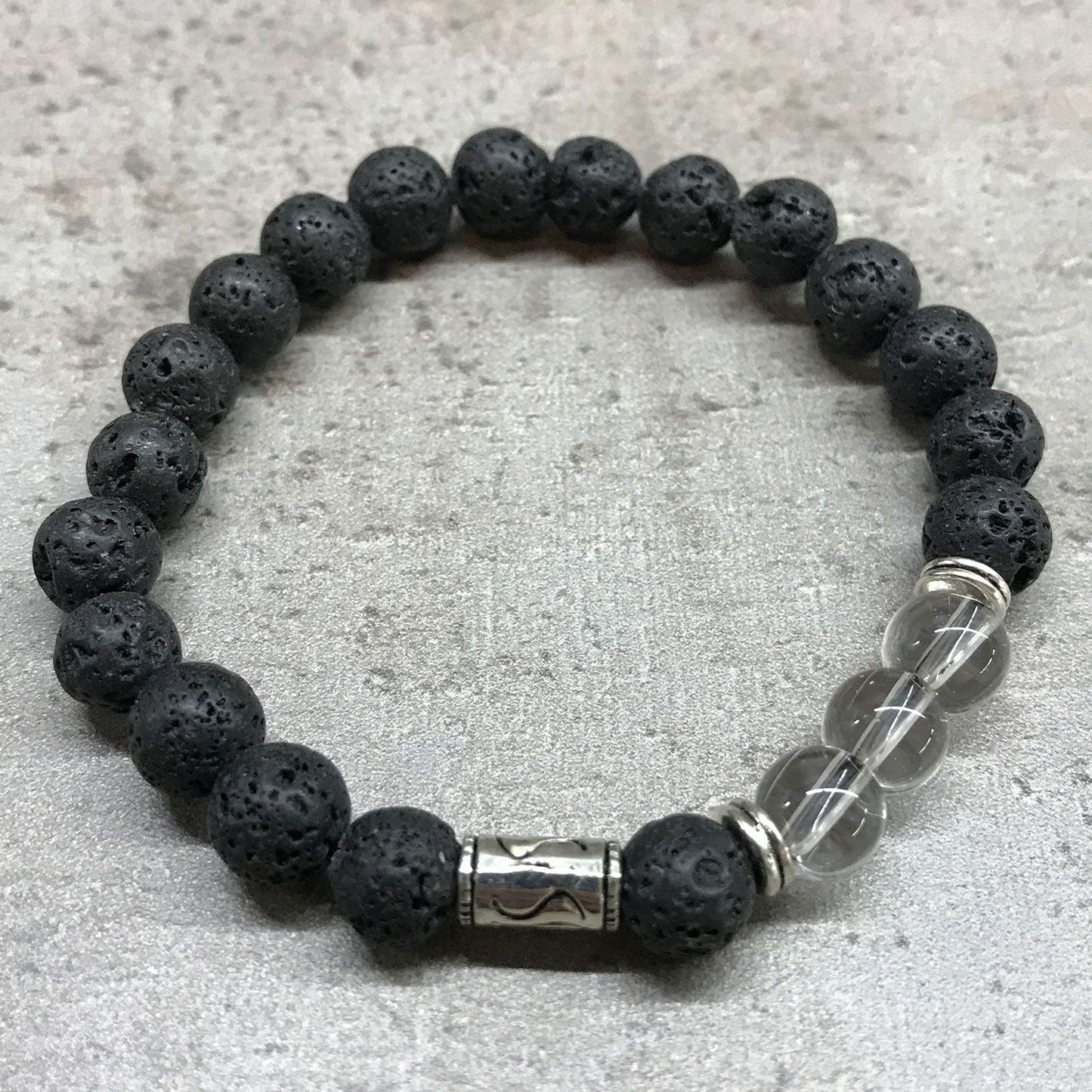 ✨ Lava Stone Bracelet – Tribal Rock Quartz ✨
