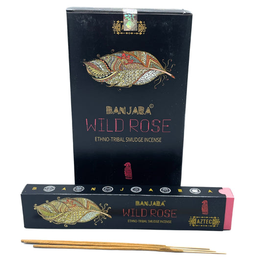 Encens Tribal Banjara – Rose Sauvage | Bâtonnets d'encens floraux pour la méditation et les rituels