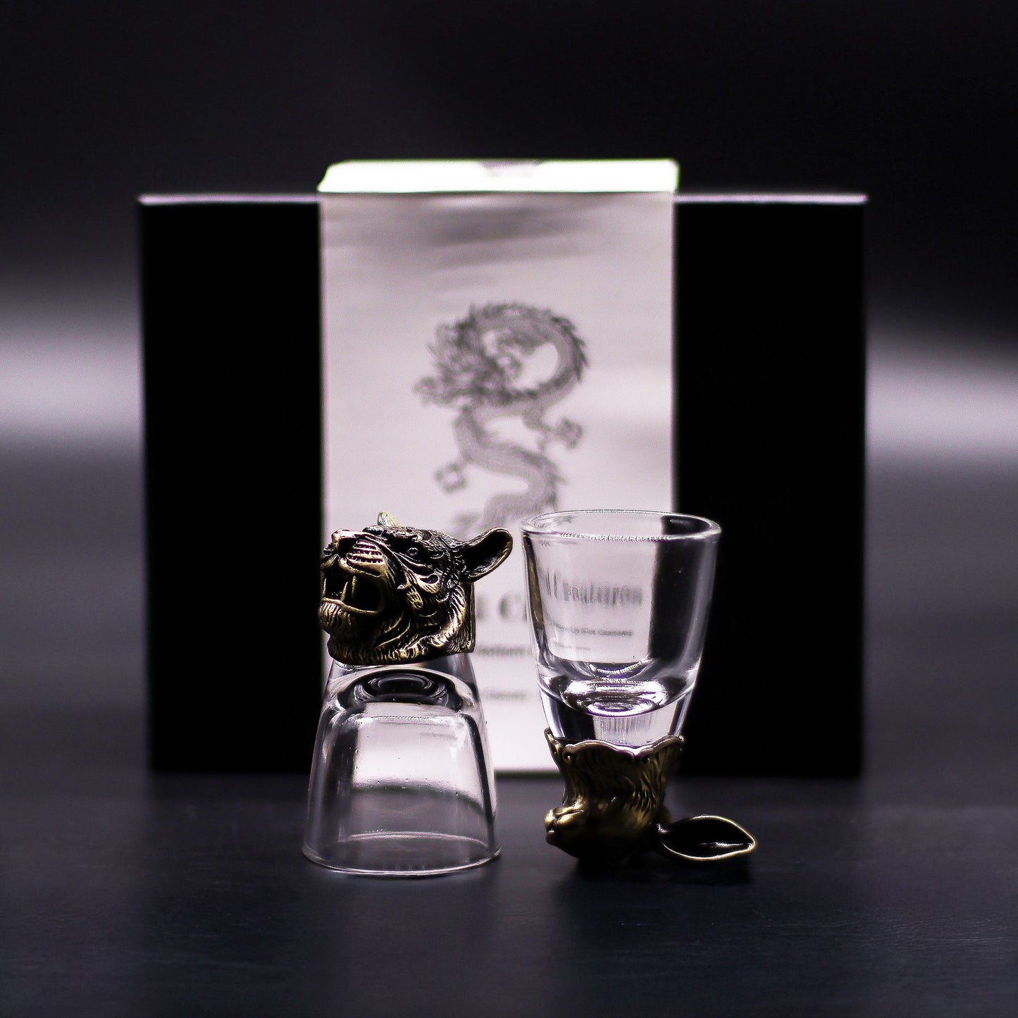 Mystical Animal Shot Glasses (50ml) – Antique Bronze-Style Collectors Barware Set (6 Designs)