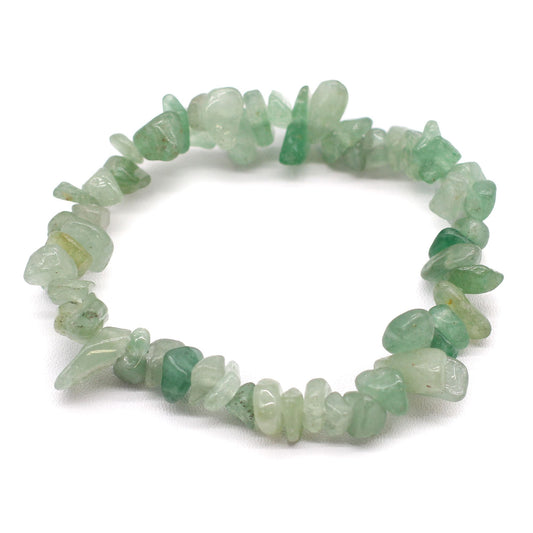 🌿 Chipstone Bracelet – Aventurine Green | Natural Gemstone Healing Jewellery