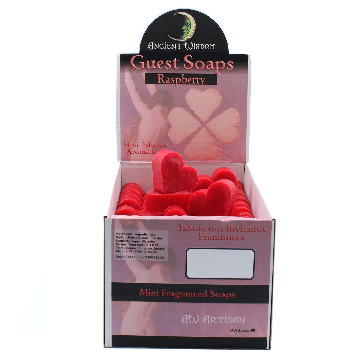 💖 Heart Guest Soap – Raspberry Bliss 🍇 | SLS & Paraben Free Mini Soaps for Bathroom & Gifts