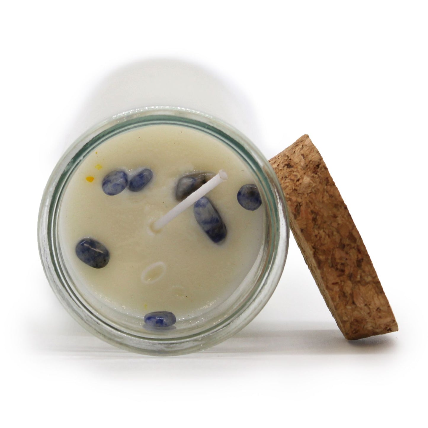 🕯️ Magic Spell Candle – Protection | Soy Wax Candle with Sodalite Gemstones & Dragon’s Blood Fragrance