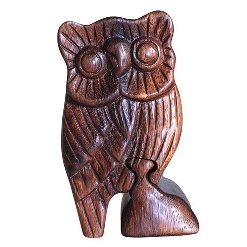 Bali Magic Owl Box 🦉 – Handmade Sheesham Wood Secret Puzzle Box from Bali