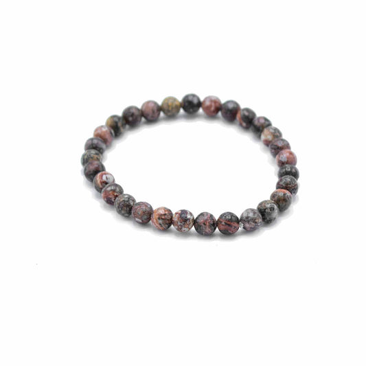🌿 Gemstone Manifestation Bracelet – Leopard Skin Jasper – Courage & Strength 🌿