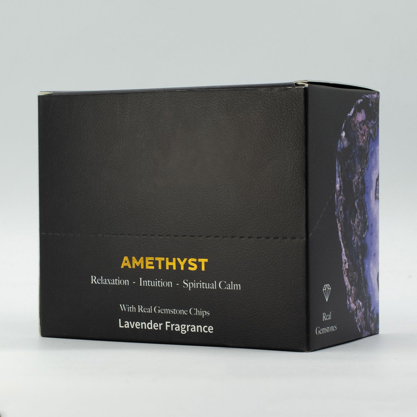 Galets de cire MeltEaze Amethyst Dream – Barre sécable parfumée à la lavande avec éclats de pierre d'améthyste