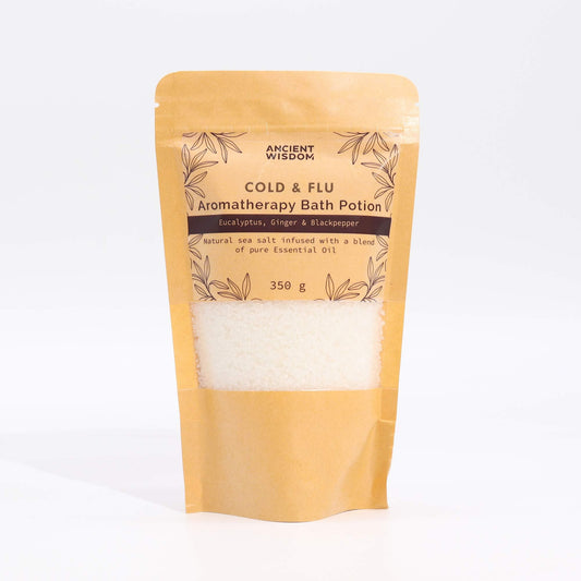 Aromatherapy Bath Potion in Kraft Bag 350g – Colds & Flu Relief 🛁🌿