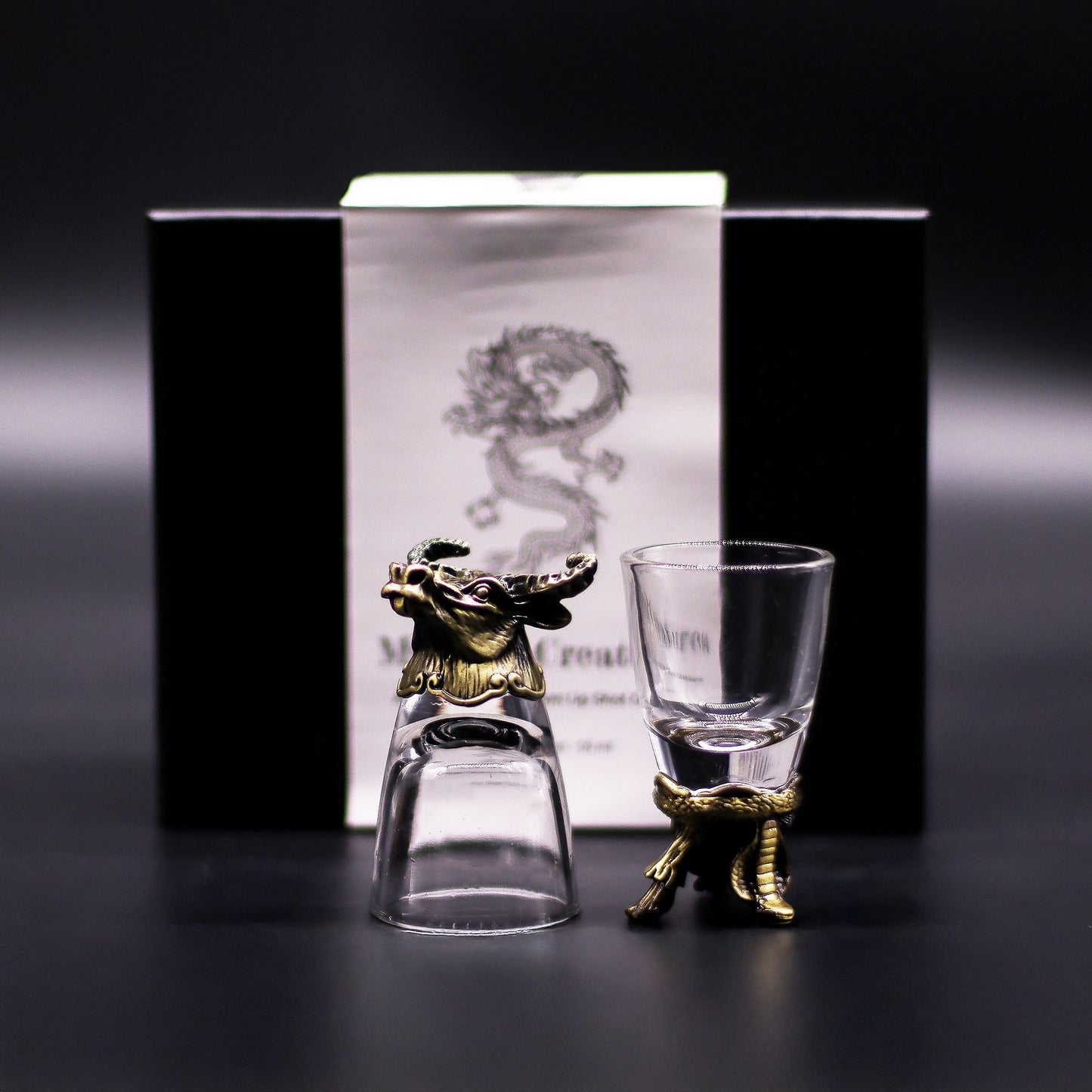 Mystical Animal Shot Glasses (50ml) – Antique Bronze-Style Collectors Barware Set (6 Designs)