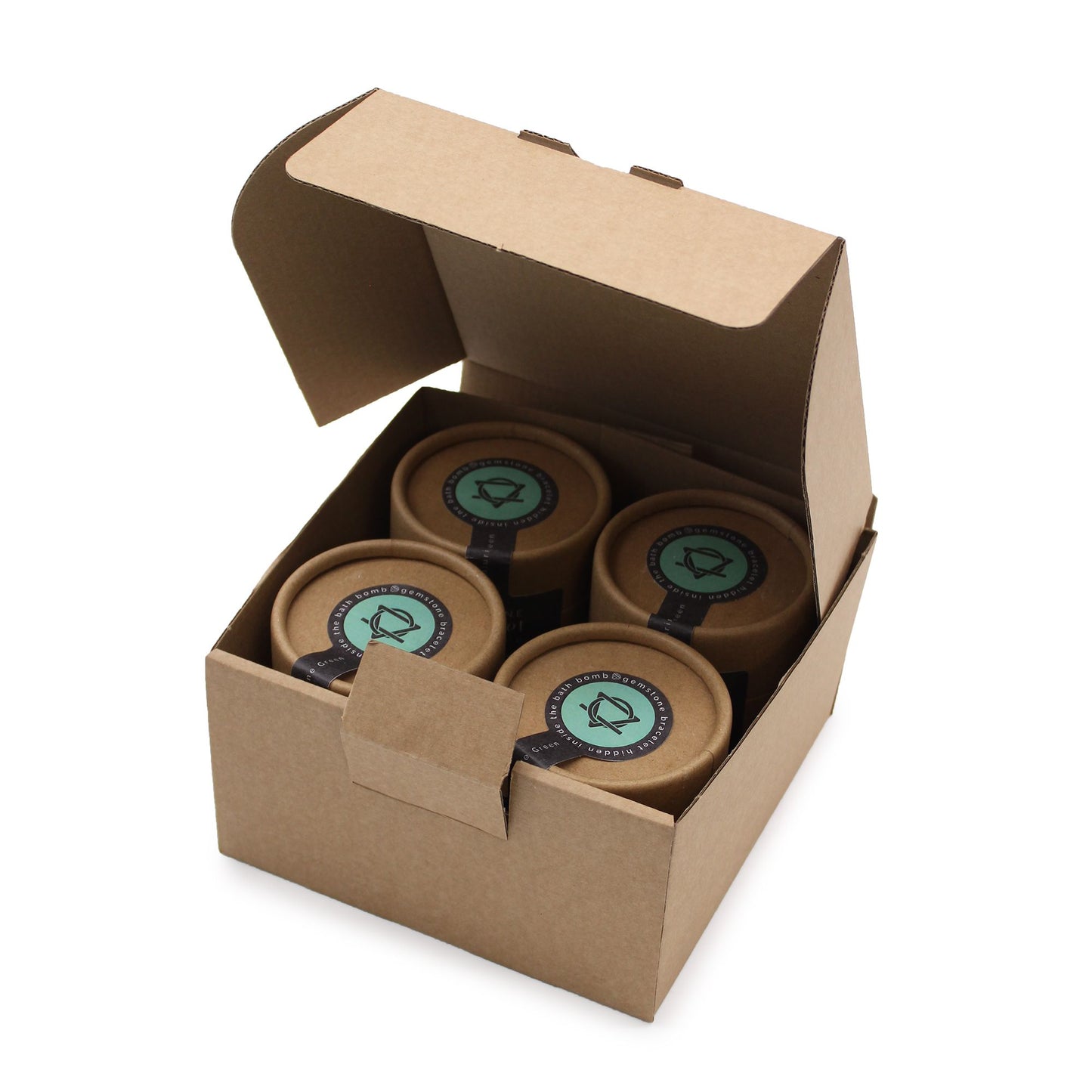 Rose Quartz Gem Bracelet Bath Bomb – Bergamot | Handmade Spa Bath Bomb with Crystal Bracelet