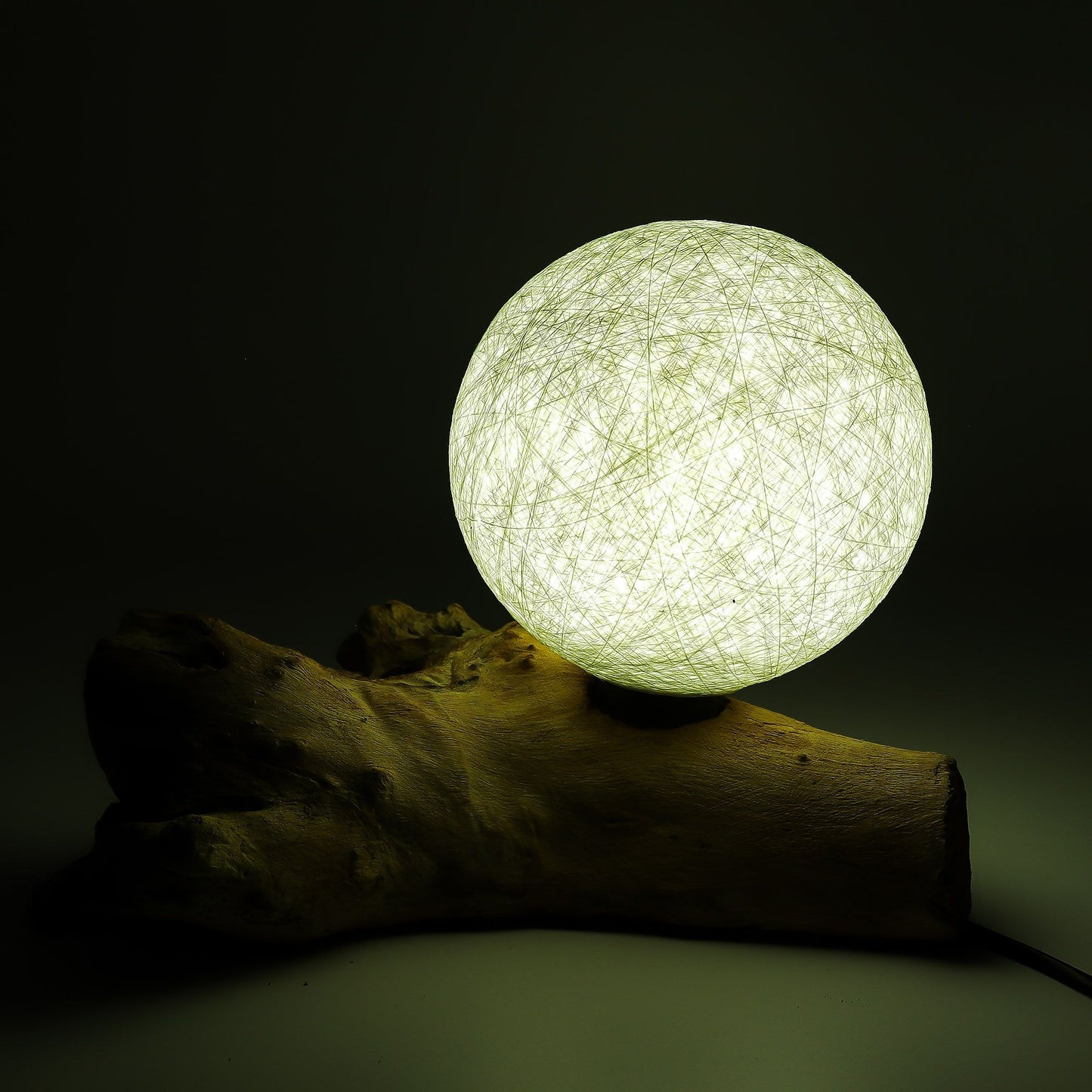 DriftGlow Lamp – Cotton Luna Ivory Driftwood Table Lamp 🌙✨