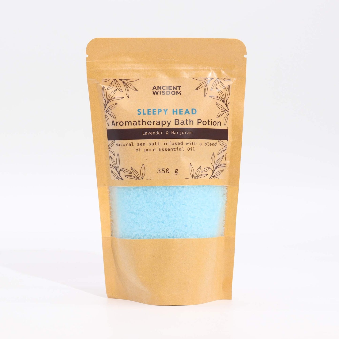 🛁 Sleepy Head Aromatherapy Bath Potion 350g – Lavender & Marjoram Relaxing Bath Salts | Natural Essential Oils for Deep Sleep & Stress Relief