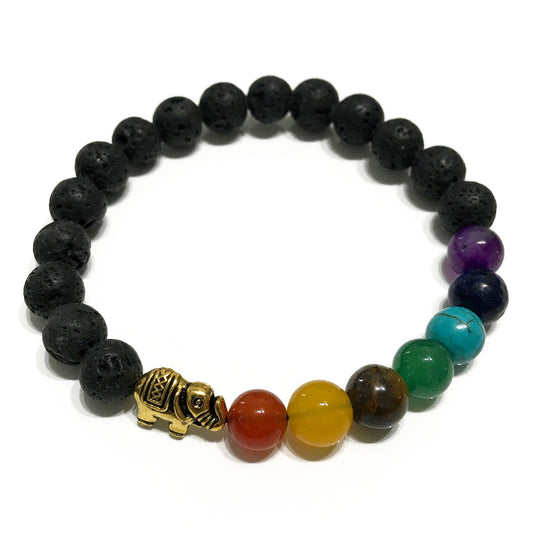 🌋 Lava Stone Bracelet - Elephant Chakra 🐘✨