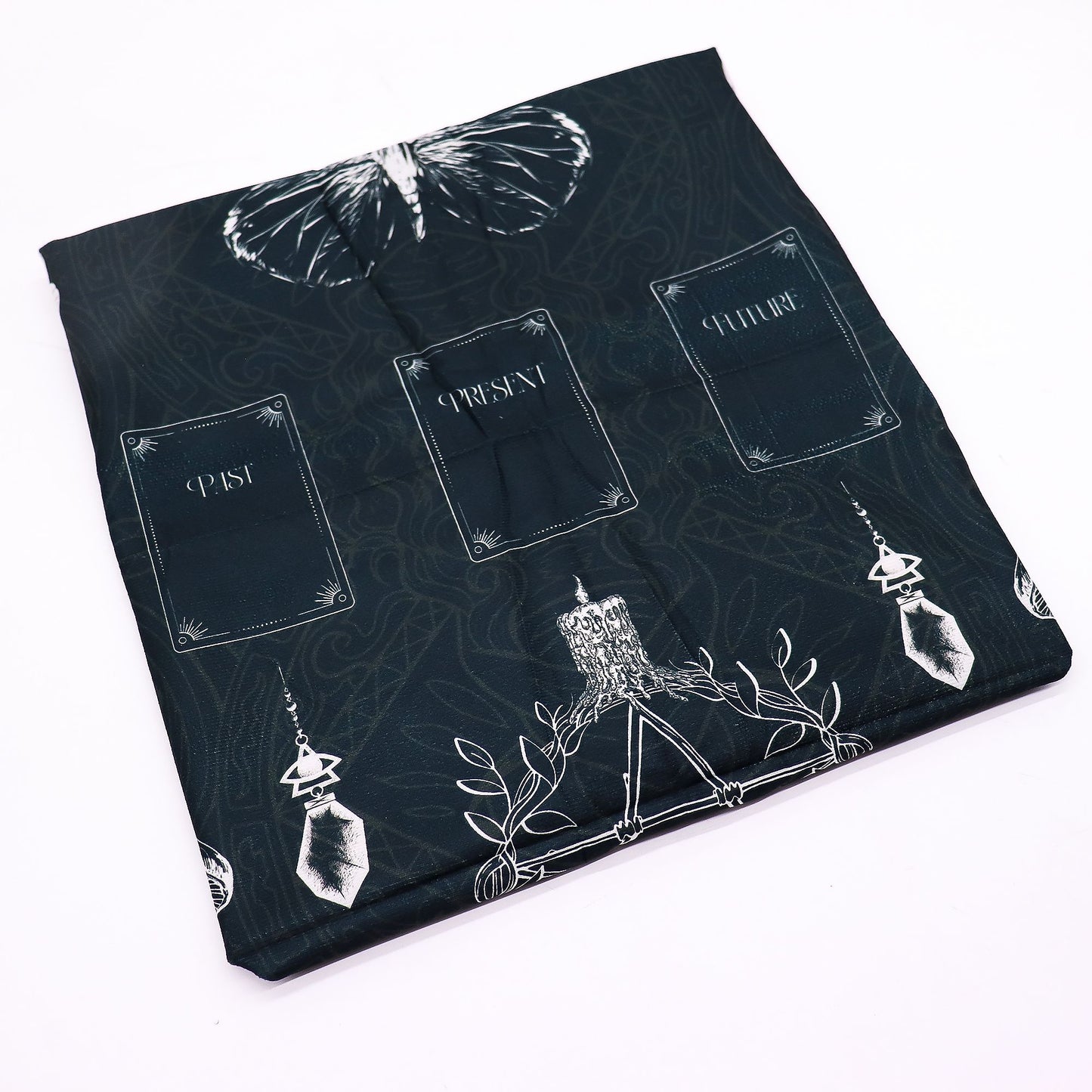 🔮 Ancient Witch Tarot Reading Cloth – Mystical Divination Altar Cloth (75x75cm) 🌙✨