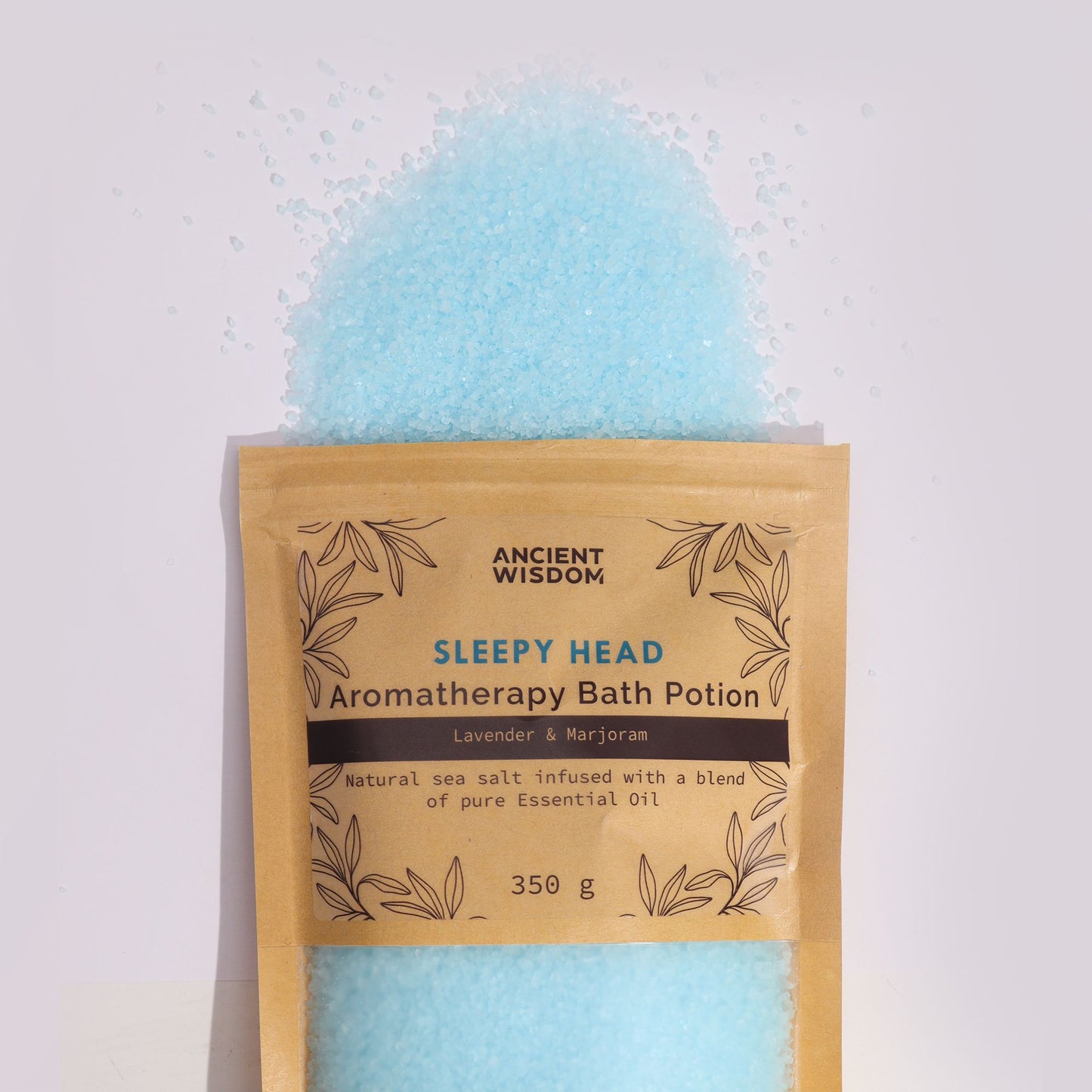 🛁 Sleepy Head Aromatherapy Bath Potion 350g – Lavender & Marjoram Relaxing Bath Salts | Natural Essential Oils for Deep Sleep & Stress Relief