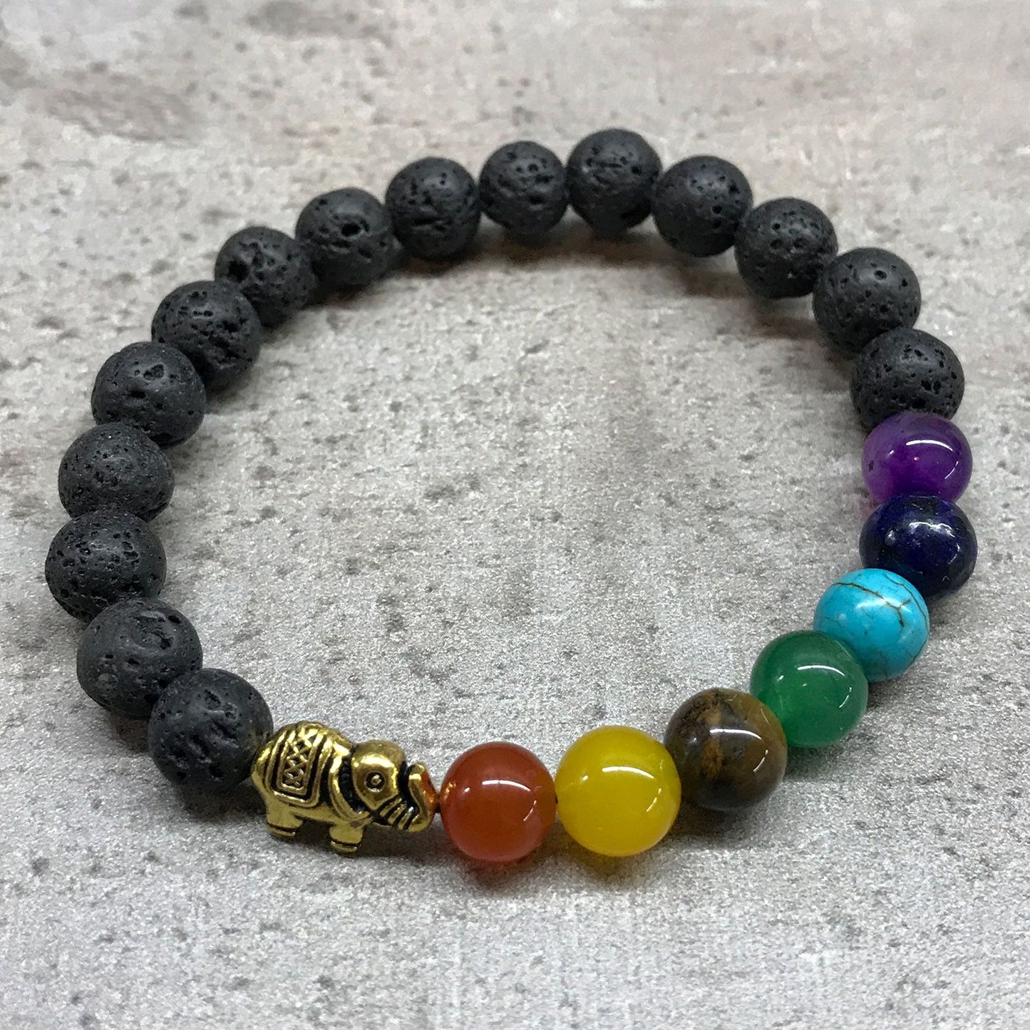 🌋 Lava Stone Bracelet - Elephant Chakra 🐘✨