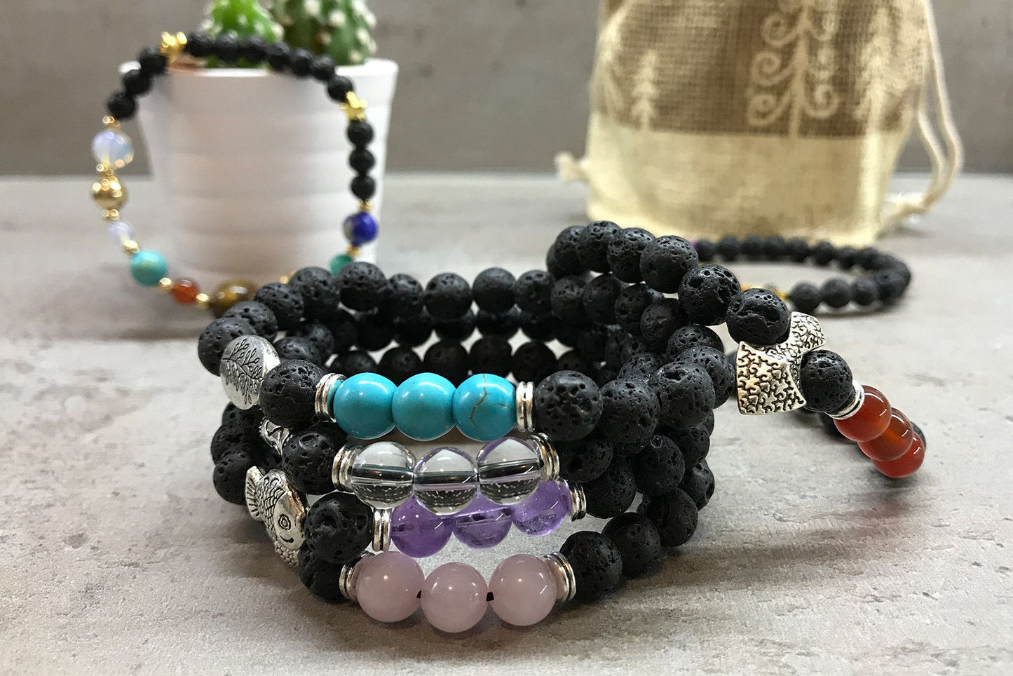 🧘 Lava Stone Bracelet - Buddha Chakra | Aromatherapy Energy Healing Jewellery 🌈
