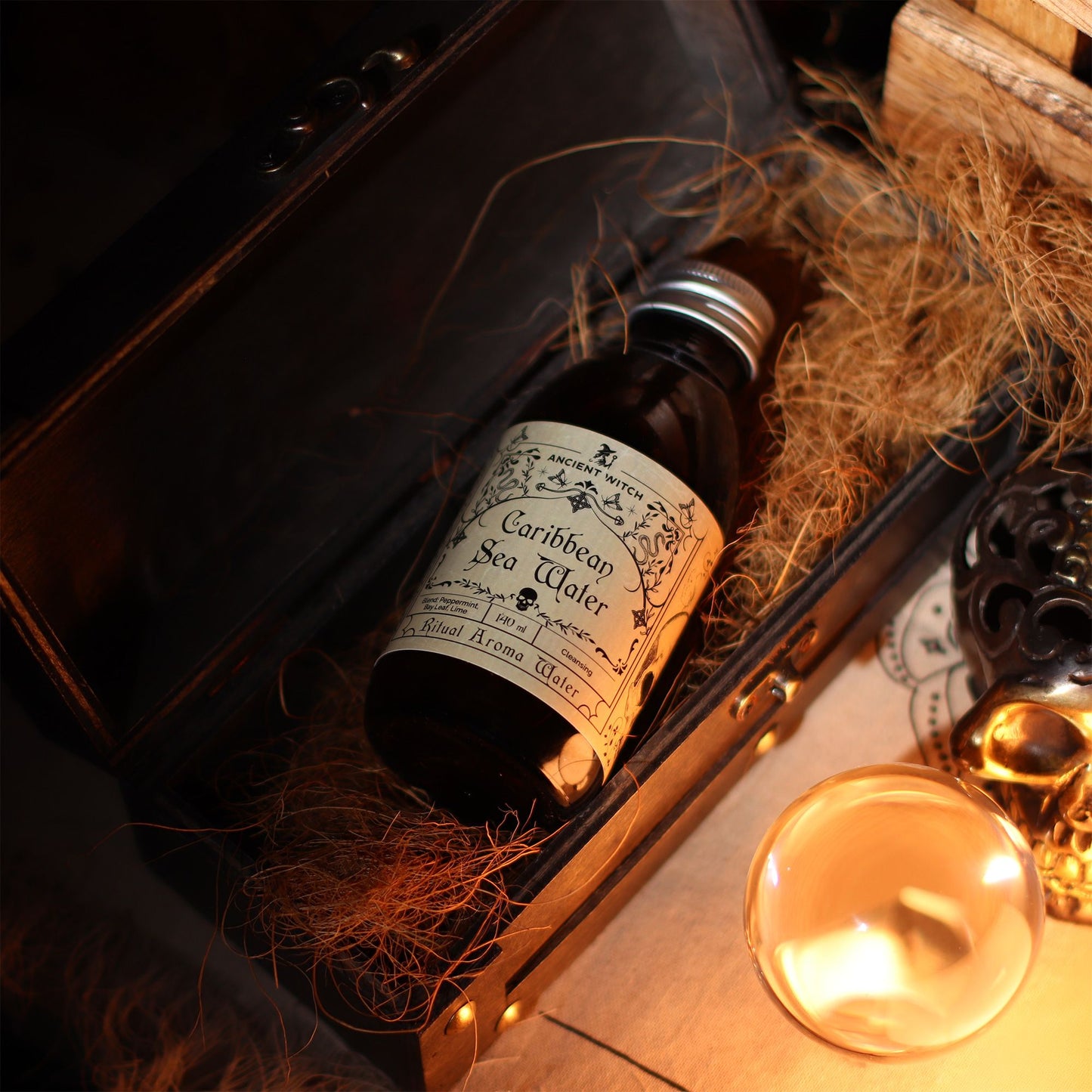 🌊 Ancient Witch Ritual Water – Caribbean Sea Water | Cleansing & Renewal Elixir (140 ml)