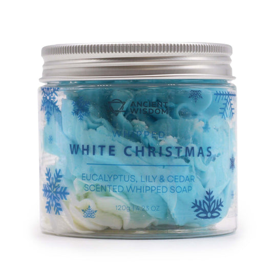 White Christmas Whipped Soap 120g – Festive Whipped Soap for Luxurious Holiday Showers 🎄✨