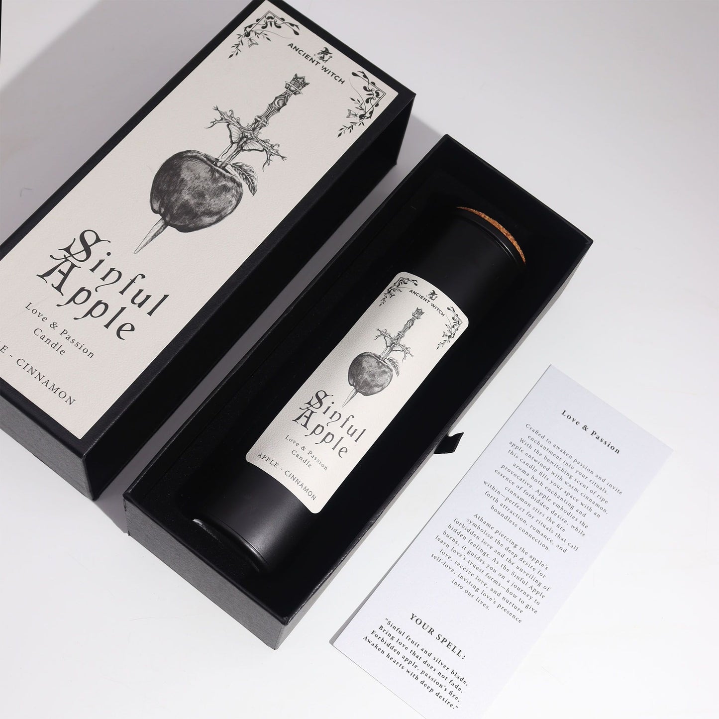 🍎 Ancient Witch Sinful Apple Ritual Candle – Love, Desire & Bold Attraction 🔥