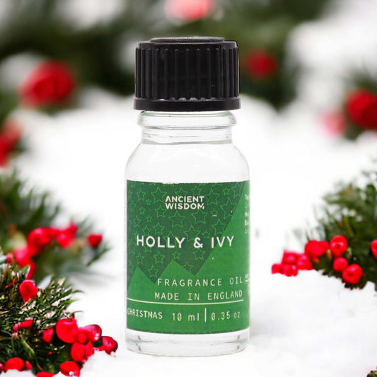 ✨ Holly & Ivy Fragrance Oil 10ml – Festive Christmas Home Scent for Oil Burners, Potpourri & Scented Stones 🎄