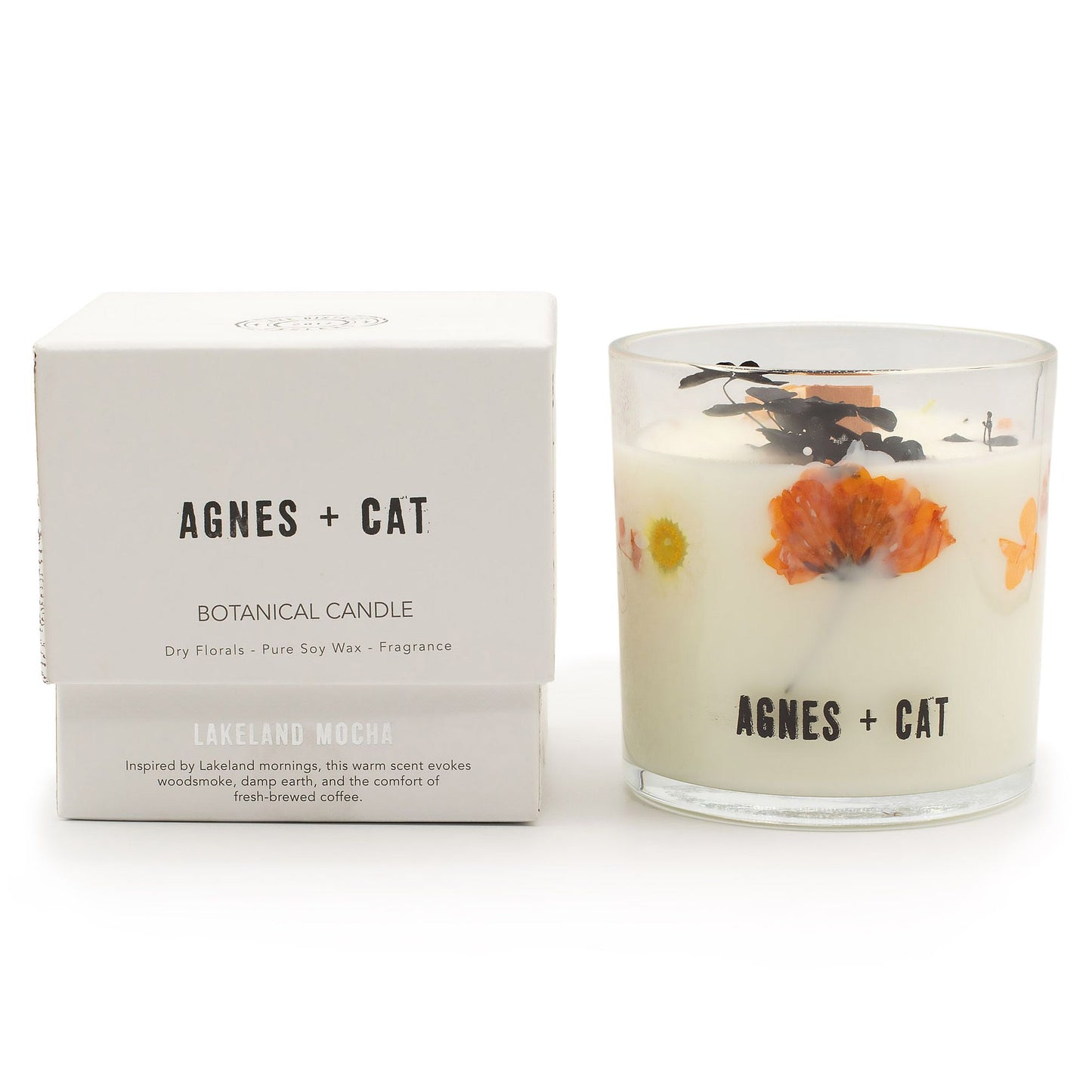 Bougie en cire de soja végétale Agnes + Cat – Moka Lakeland (350g)