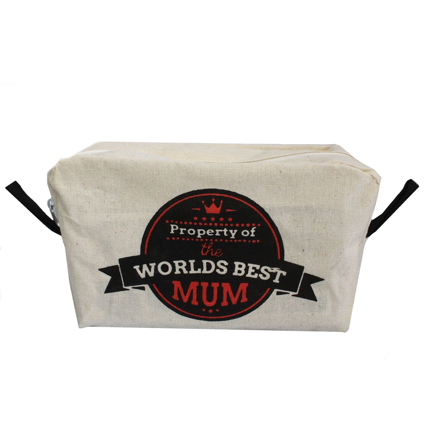 🌸 World's Best Mum Organic Cotton Toiletry Gift Bag – Travel in Style & Comfort 🌸