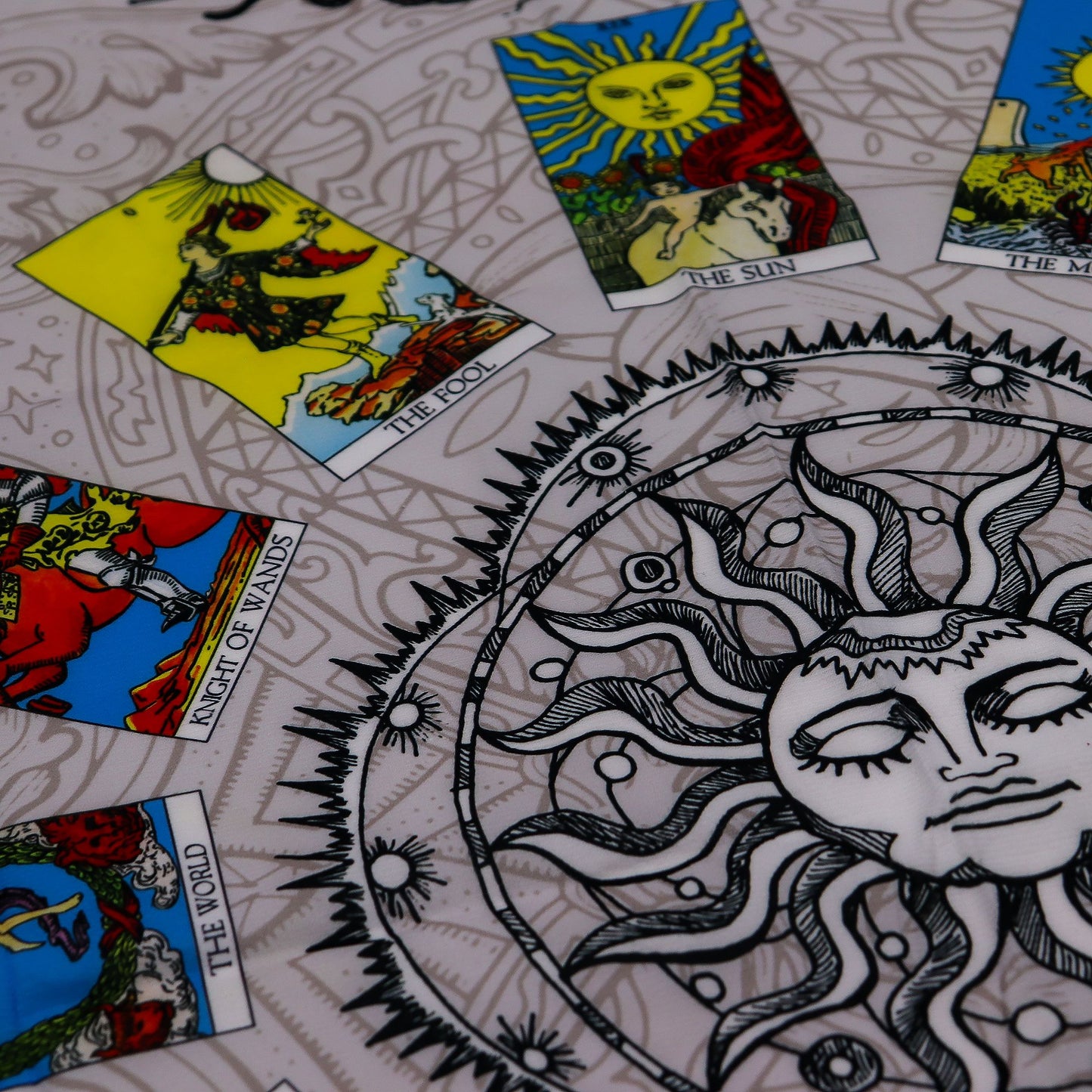 Tree of Life Tarot Cloth (75×75cm) – Sacred Altar & Reading Mat for Tarot + Oracle Spreads