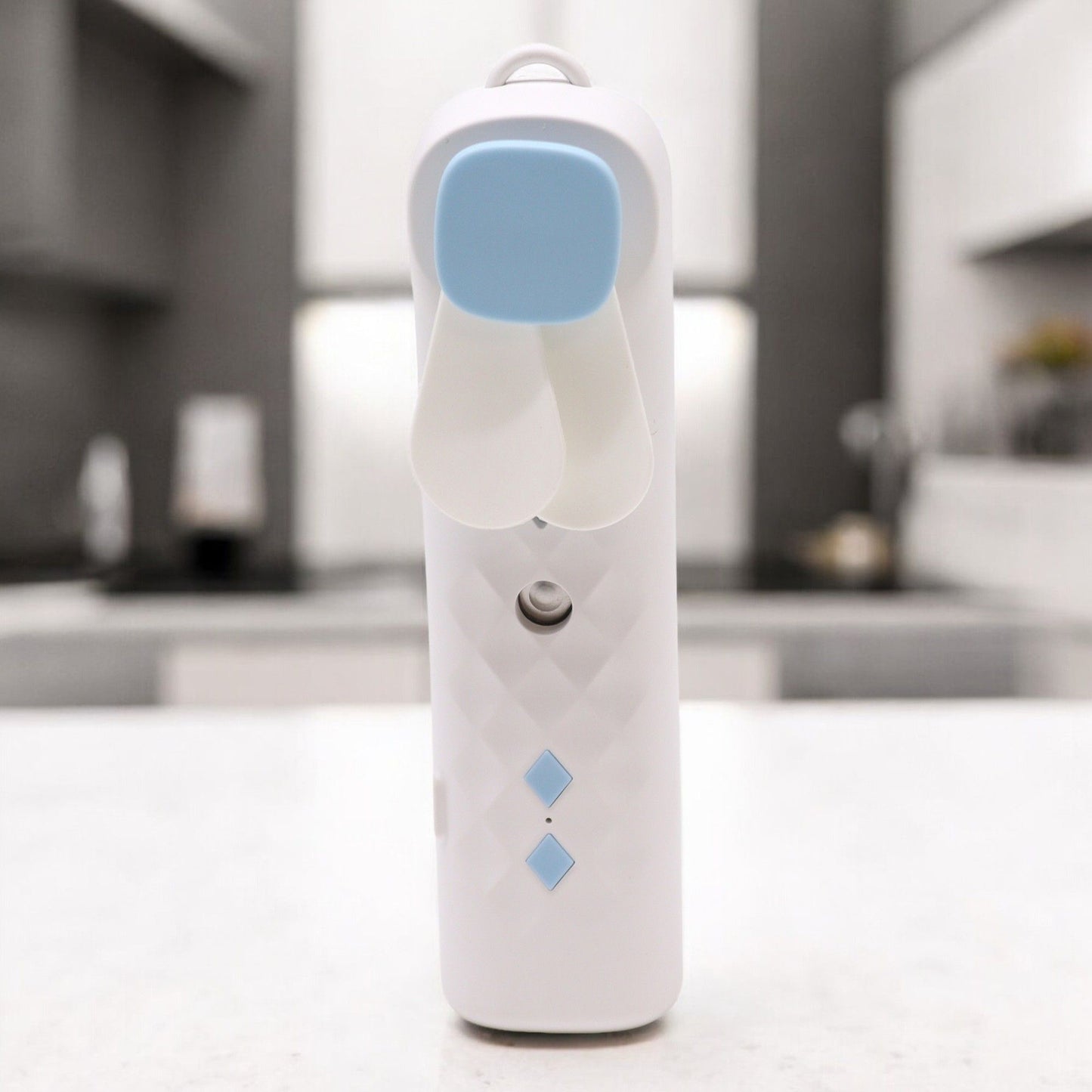White Nano Mist Face Fan & Spray (USB Rechargeable) – Portable Hydration & Cooling ✨💧🌀