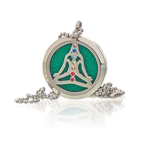 Aromatherapy Diffuser Necklace – Yoga Chakra Essential Oil Jewellery 30mm ✨🧘‍♀️🌸