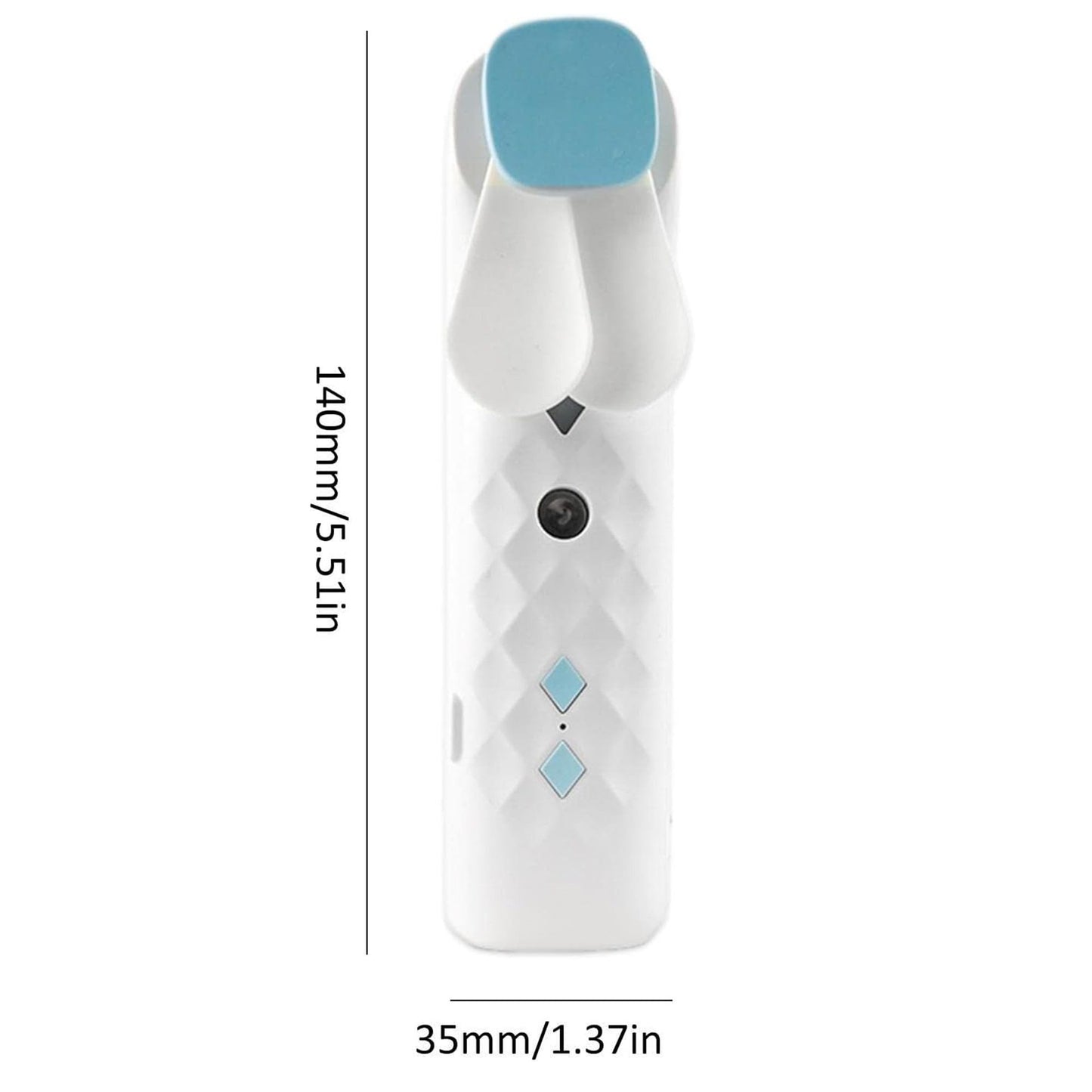 White Nano Mist Face Fan & Spray (USB Rechargeable) – Portable Hydration & Cooling ✨💧🌀