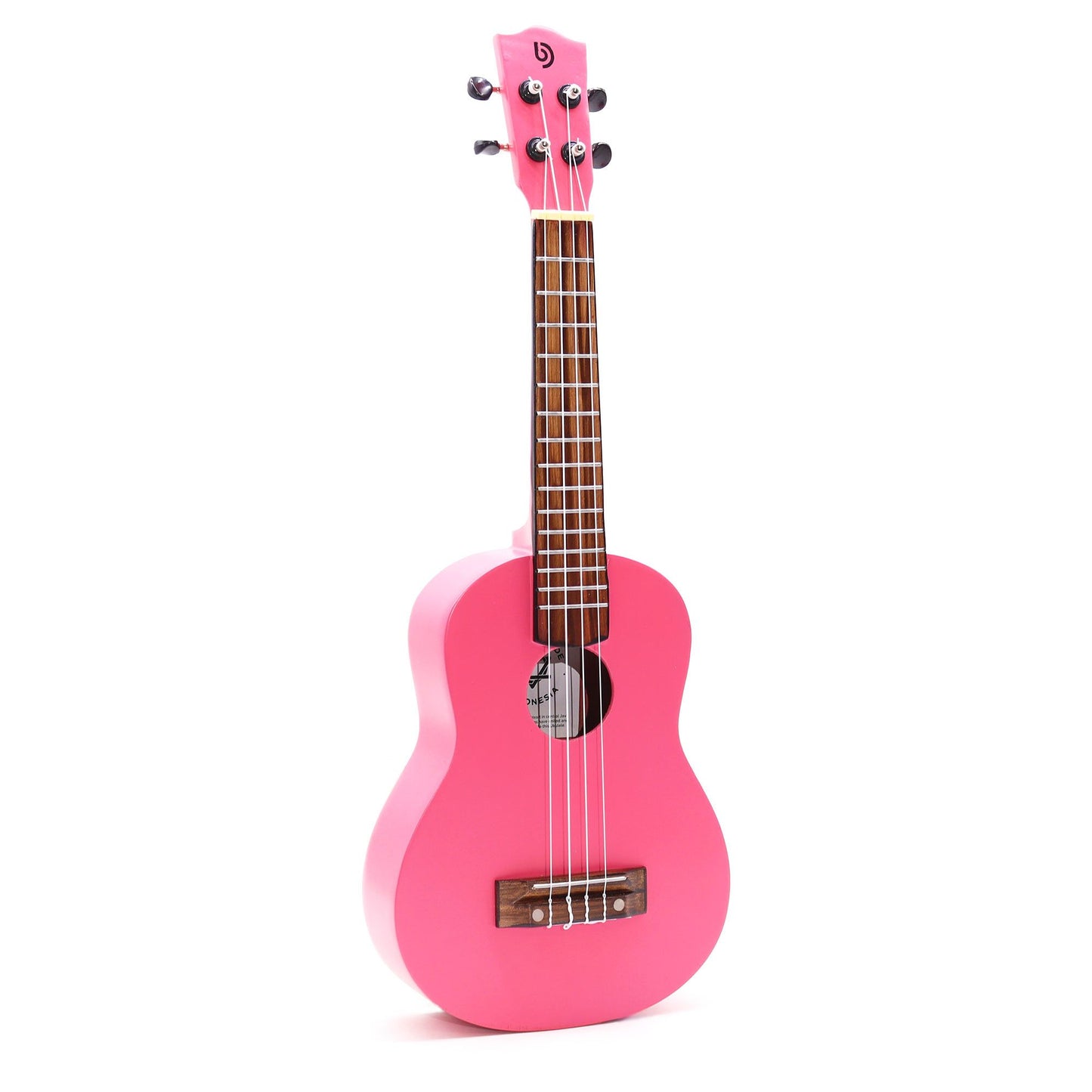 🎸 Artisan Made Ukulele – Bright Pink Finish (4 String) | Handcrafted Musical Instrument from Indonesia