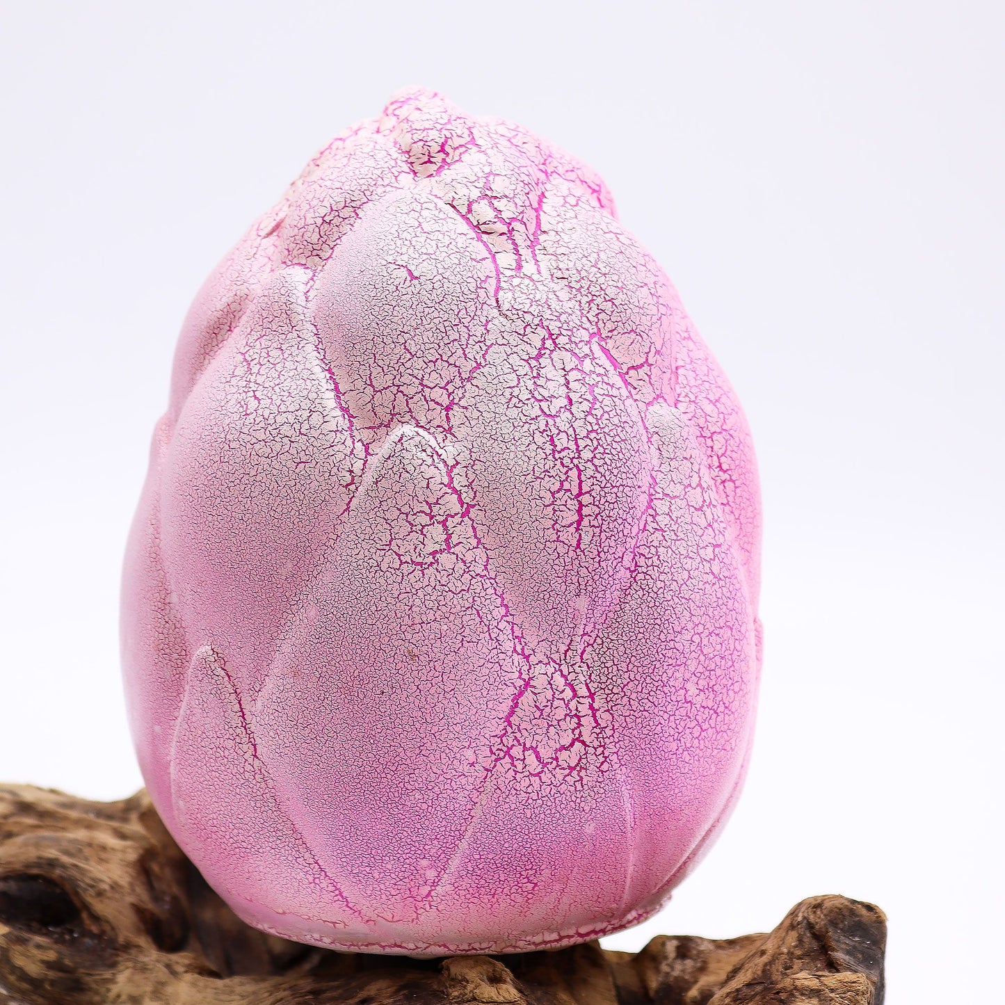 DriftGlow™ Lamp – Crackle Purple Lotus Flower Shade on Natural Driftwood Base 🌙💜