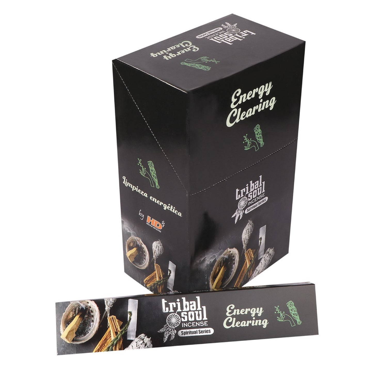 🌿 Tribal Soul Spiritual Incense Sticks & Ceramic Holder – Energy Clearing Set 🕊️