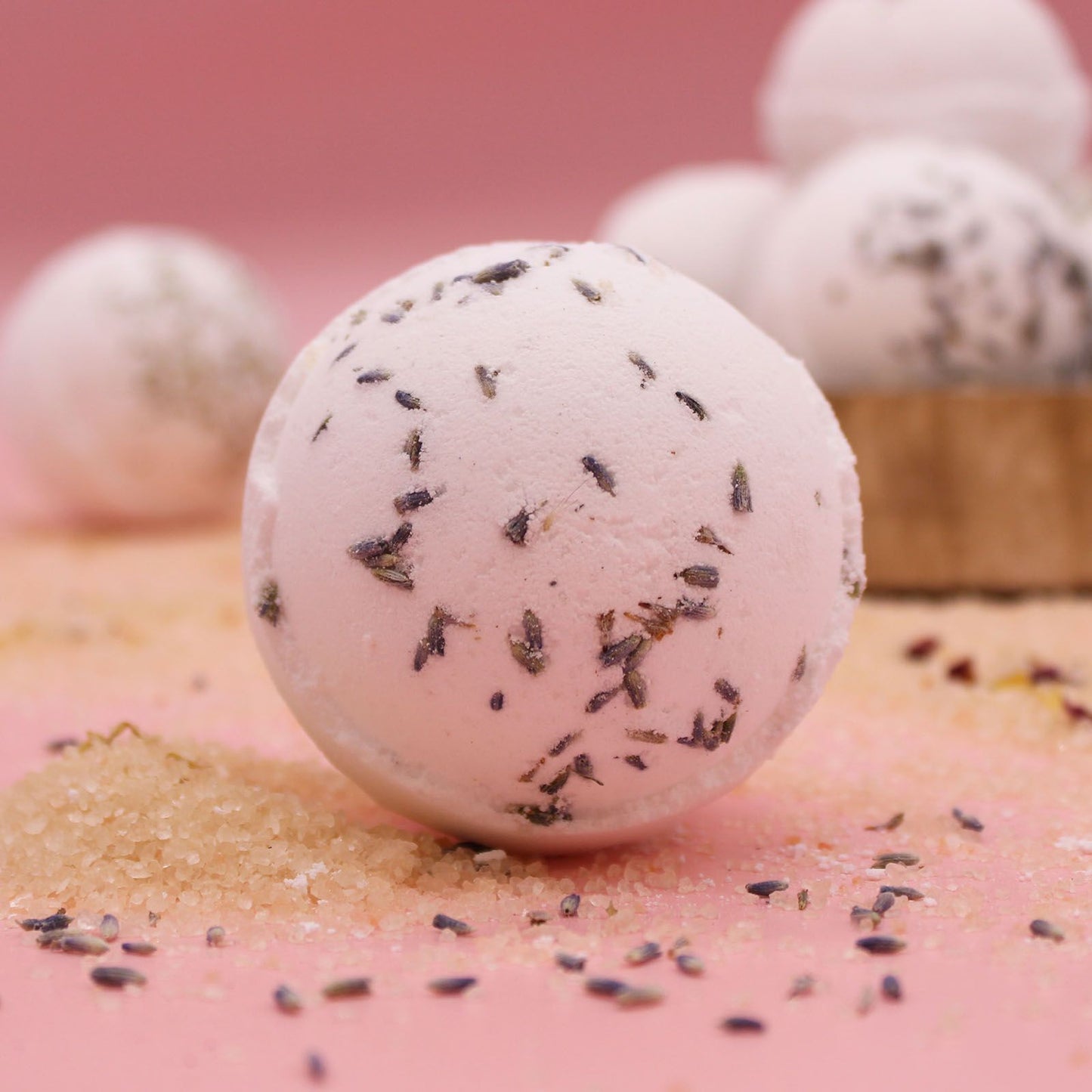 3 Bombes de bain au sel de l'Himalaya, Lavande & Huile de Jojoba (Faites à la main au Royaume-Uni, Vegan)