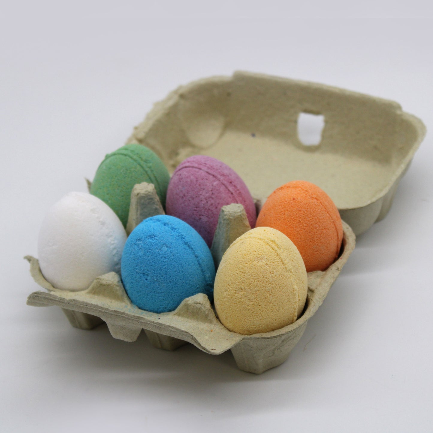 6 Bath Eggs in a Tray - Mixed Tray | Egg Shaped Bath Bomb Gift Set