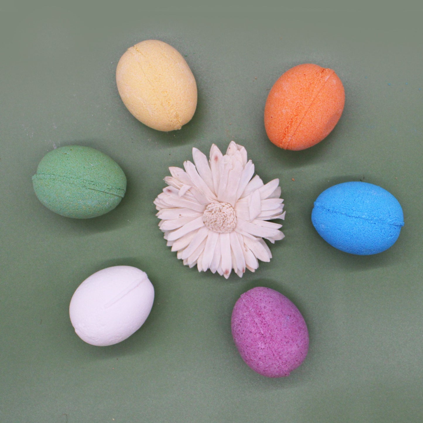 6 Bath Eggs in a Tray - Mixed Tray | Egg Shaped Bath Bomb Gift Set