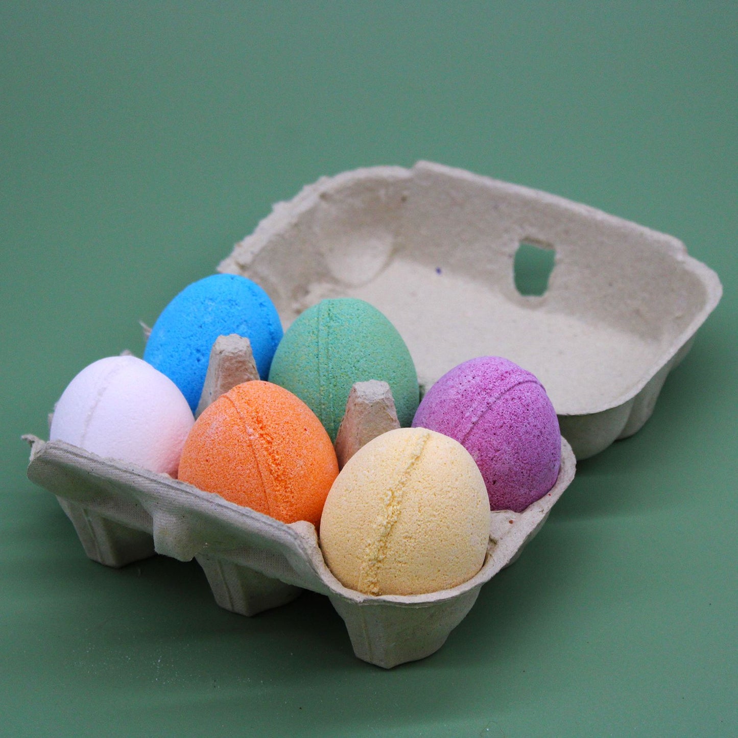6 Bath Eggs in a Tray - Mixed Tray | Egg Shaped Bath Bomb Gift Set